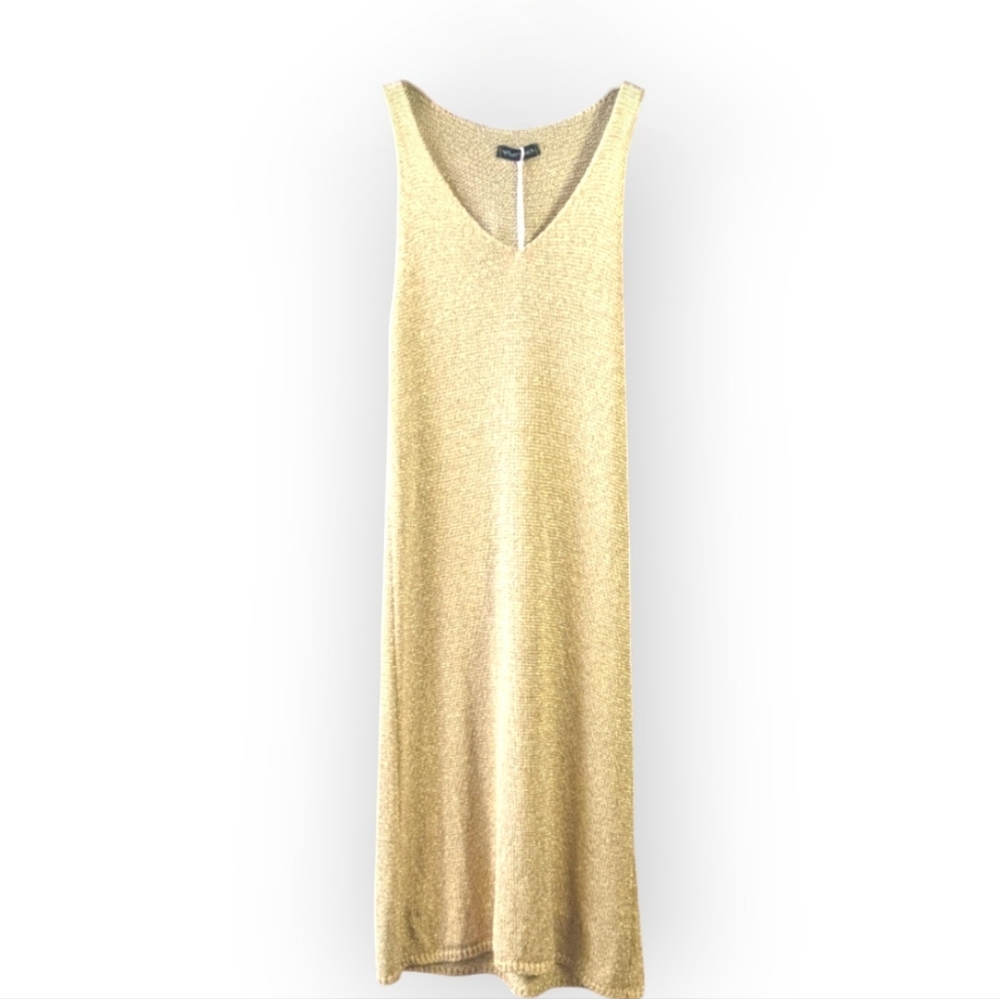 Yunika Gold Knit Dress/ Swim Cover Up